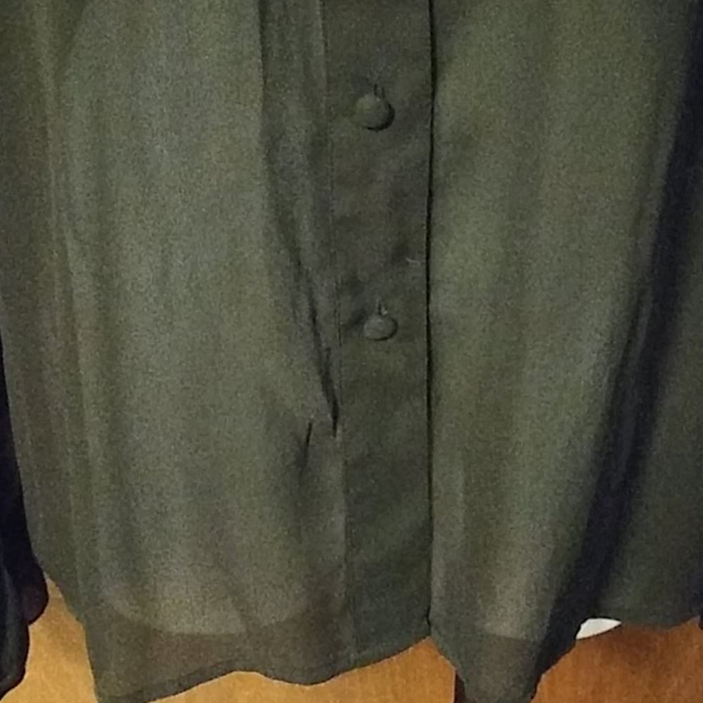 TESS BLACK RUFFLE BLOUSE - Picture 3 of 7